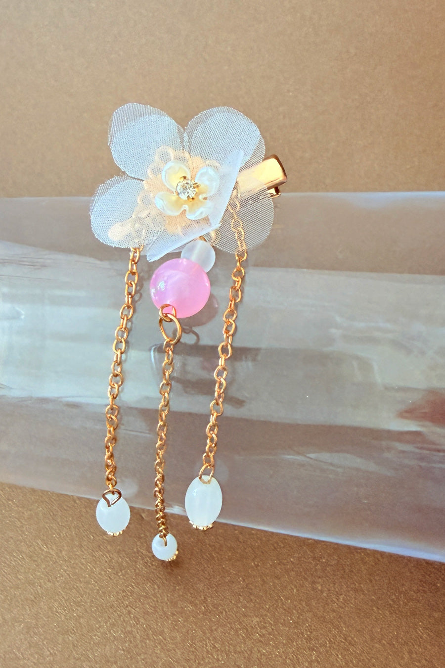Barrette à cheveux - Blanc de Lune - HanWen Shop