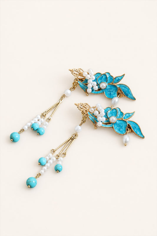 Barrette à cheveux - Bleu turquoise - HanWen Shop