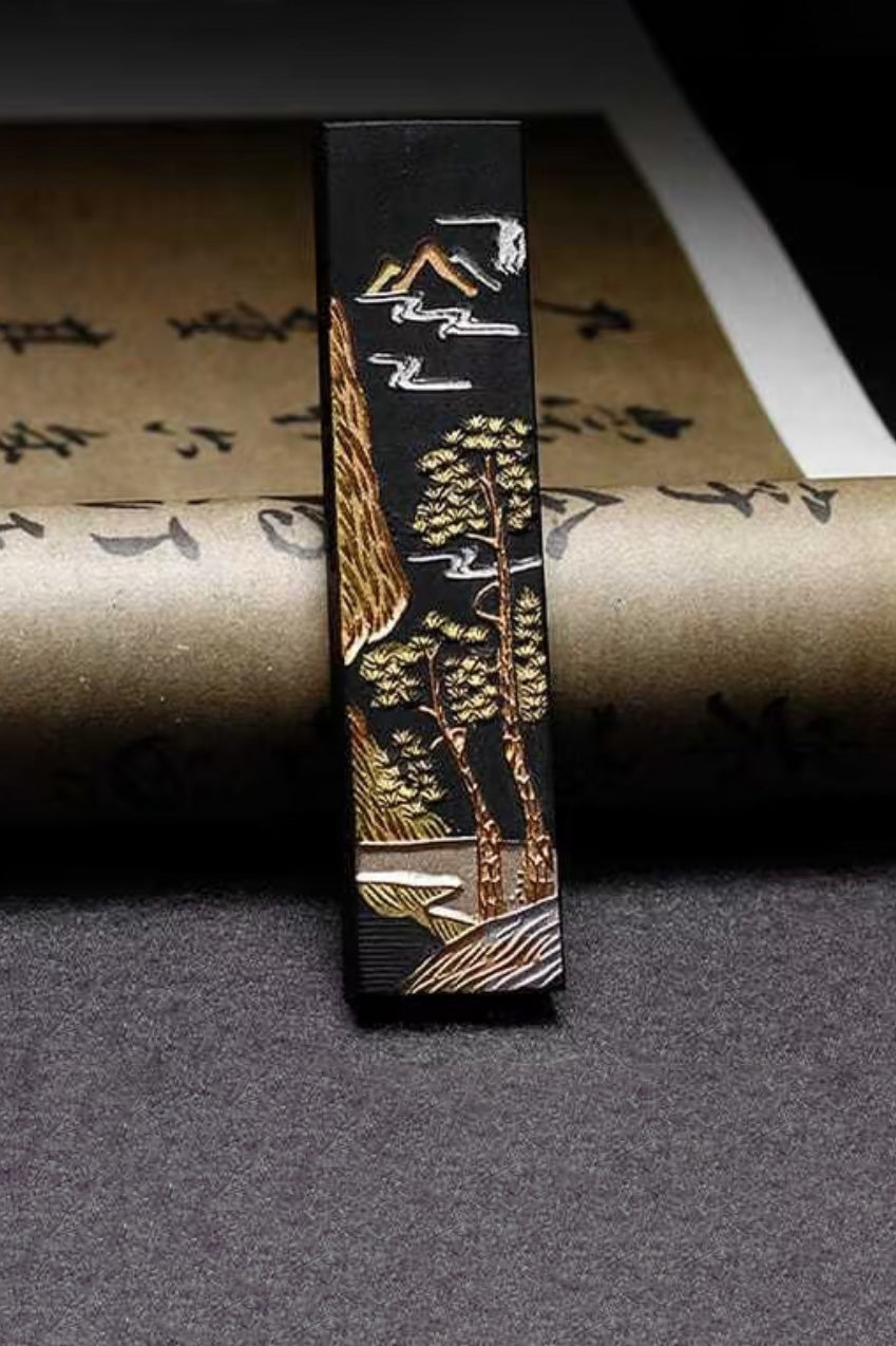 Bâton d’encre chinoise traditionnelle - Encre de Pin - HanWen Shop