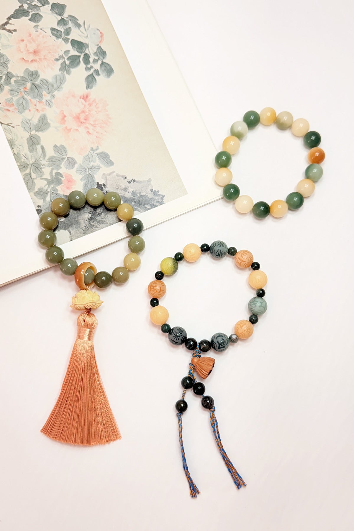 Bracelet en graines de Bodhi naturelles - Porte-bonheur - HanWen Shop