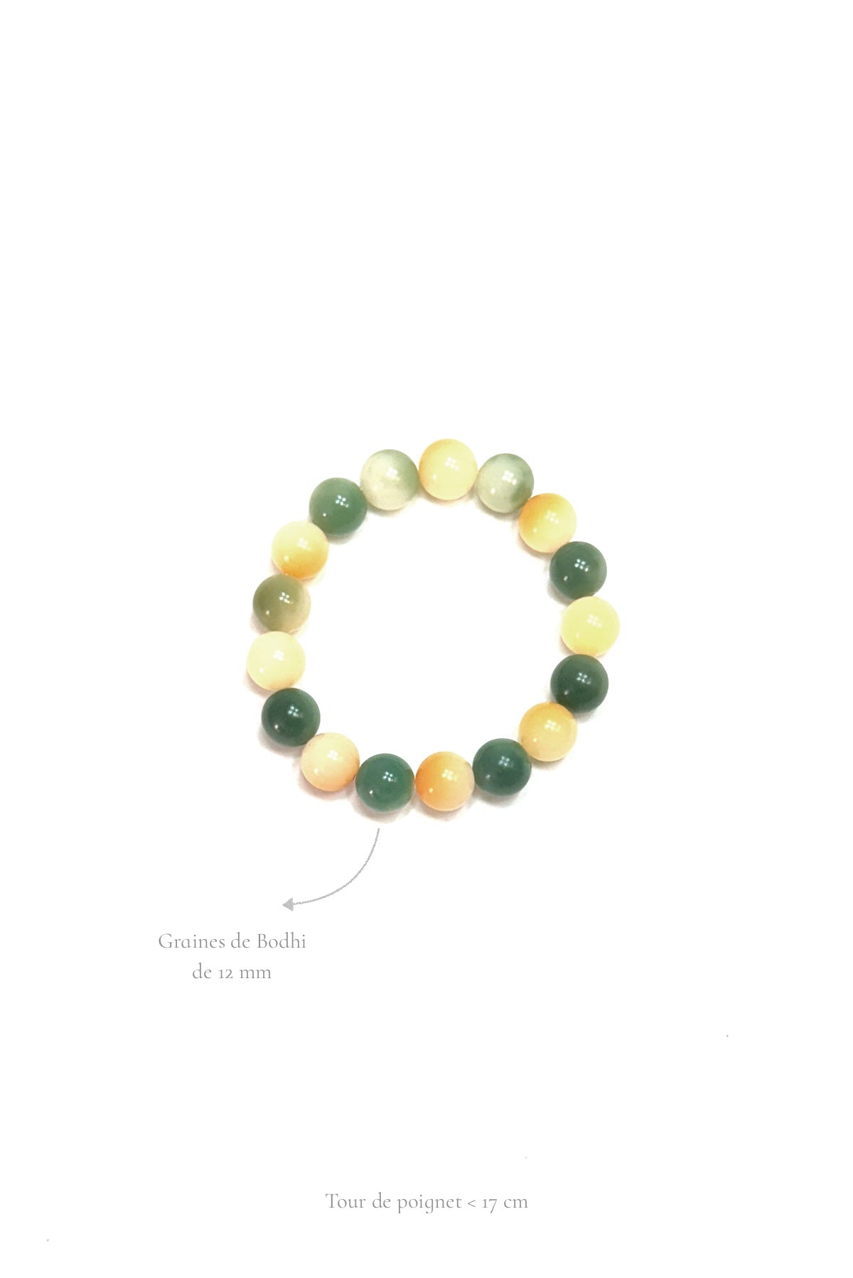 Bracelet en graines de Bodhi naturelles - Porte-bonheur - HanWen Shop