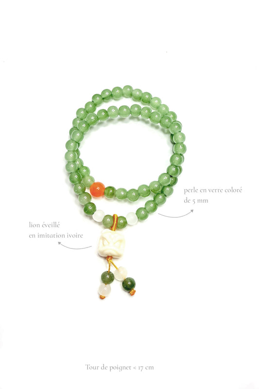 Bracelet double tour - Lion éveillé - HanWen Shop