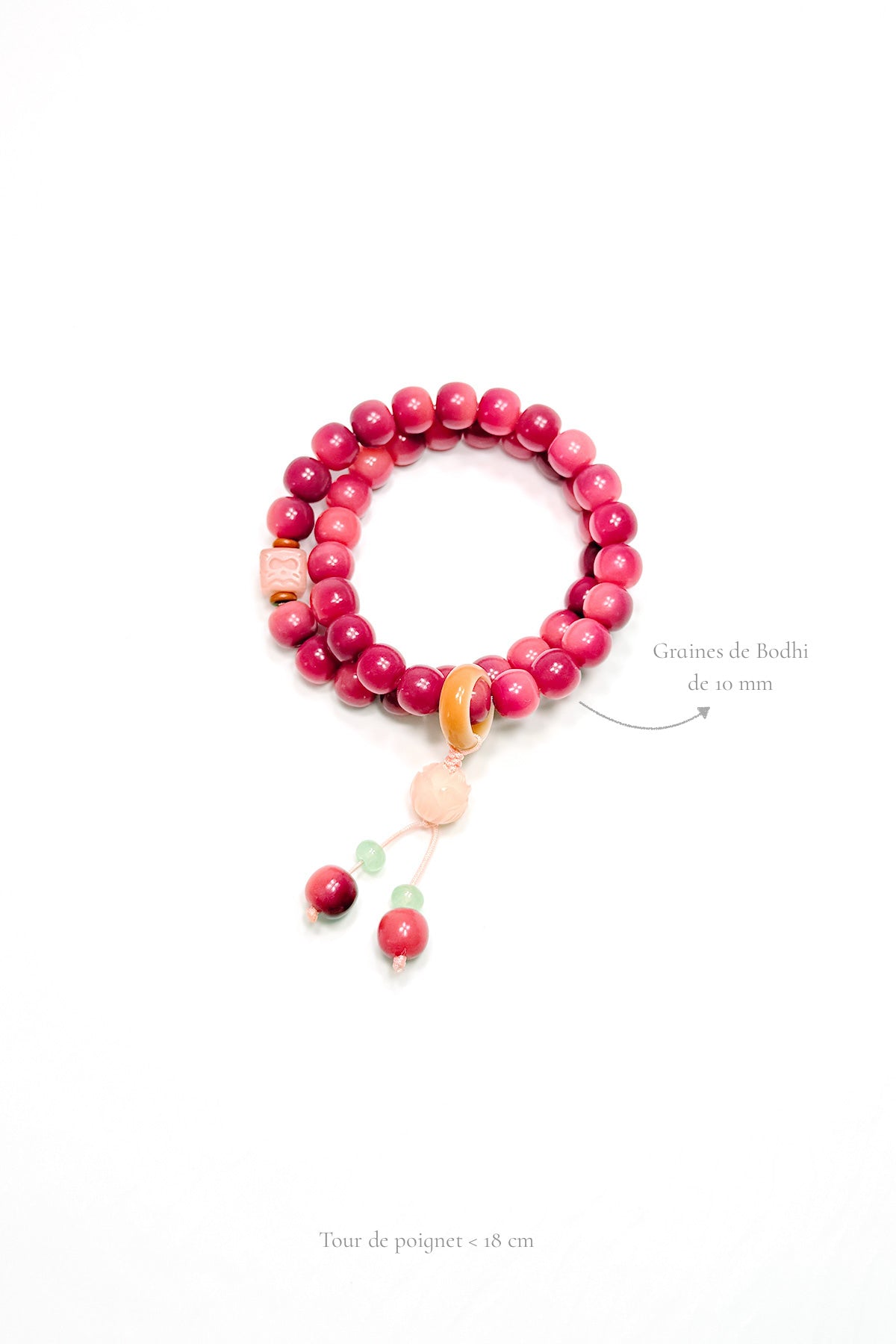 Bracelet en graines de Bodhi naturelles - Double tour - HanWen Shop