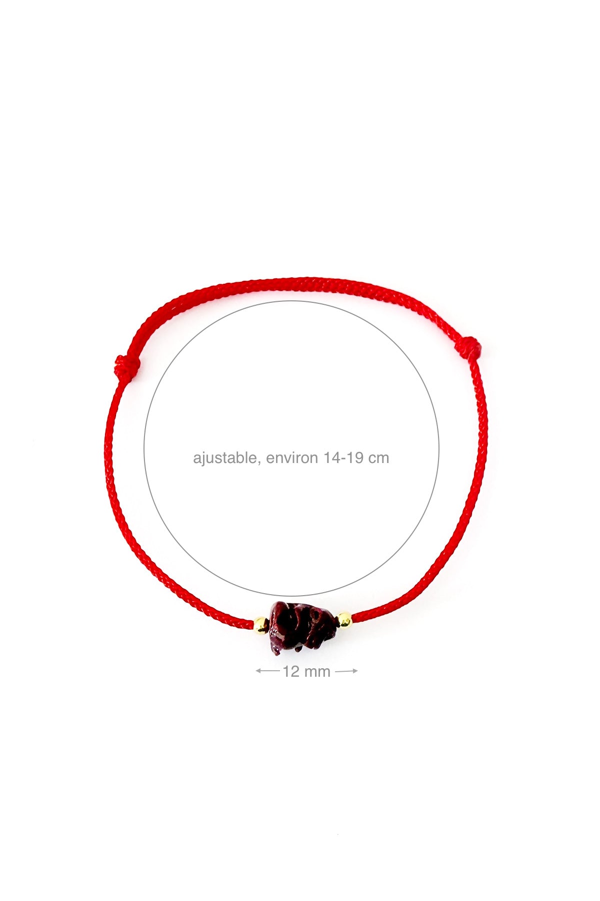 Cordelette rouge avec cinabre - 12 signes du zodiaque - HanWen Shop