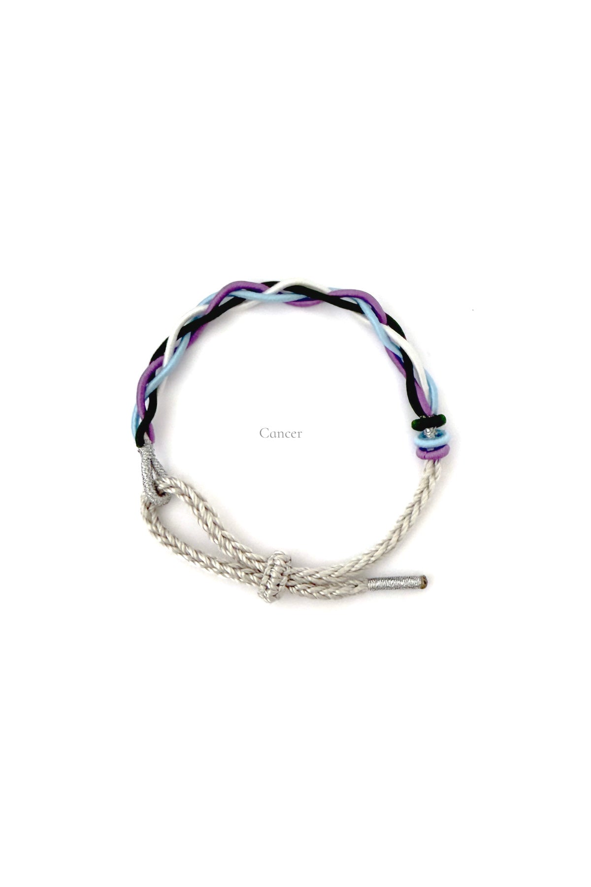 Bracelet tressé porte-bonheur fait main - aux couleurs des 12 signes du zodiaque - Cancer - Hanwen Shop