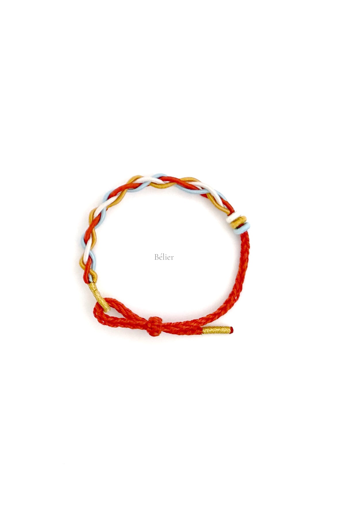 Bracelet tressé porte-bonheur fait main - aux couleurs des 12 signes du zodiaque - Bélier - Hanwen Shop