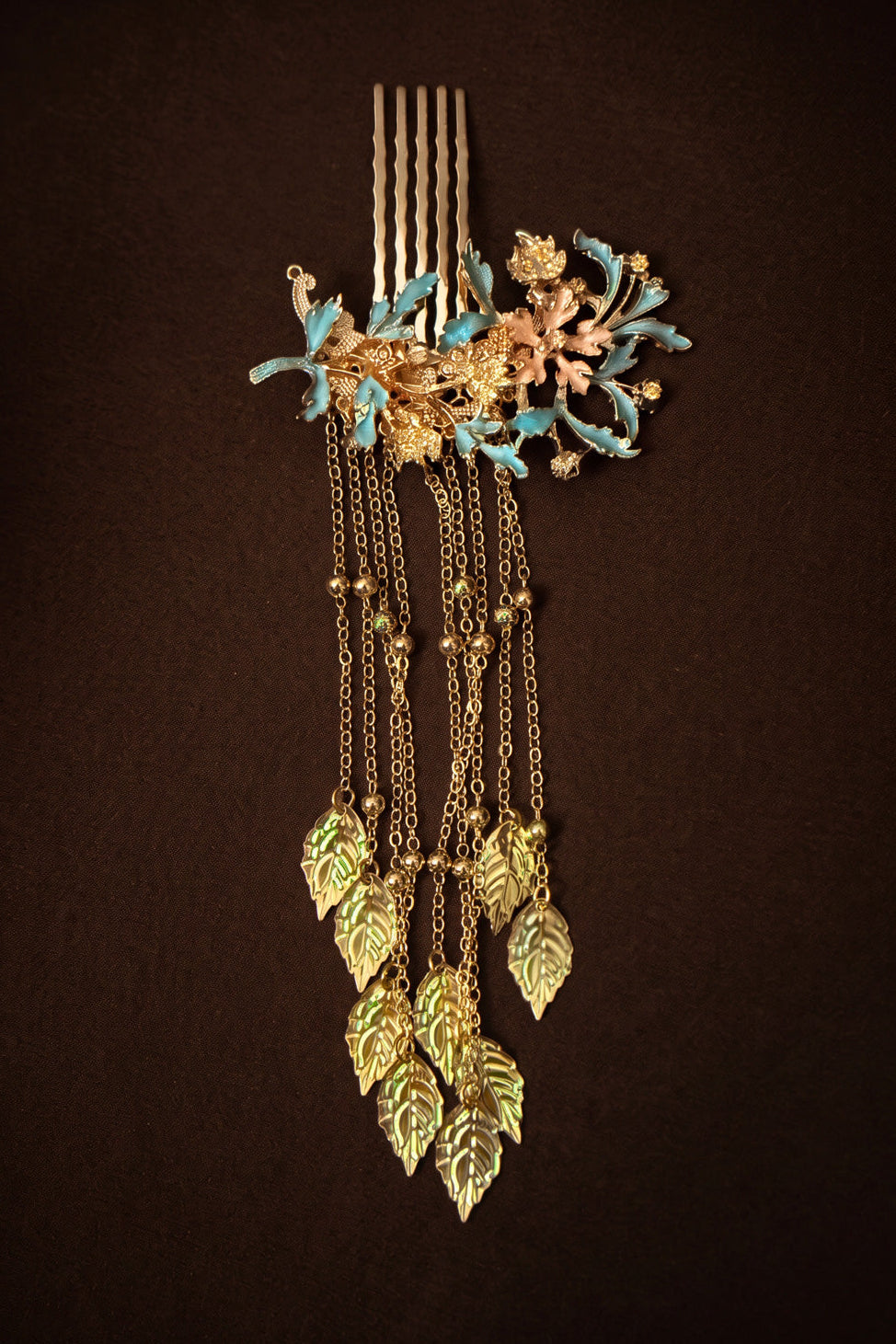 Broche Cheveux - Vagues d’azur à l’élégance Tang - HanWen Shop