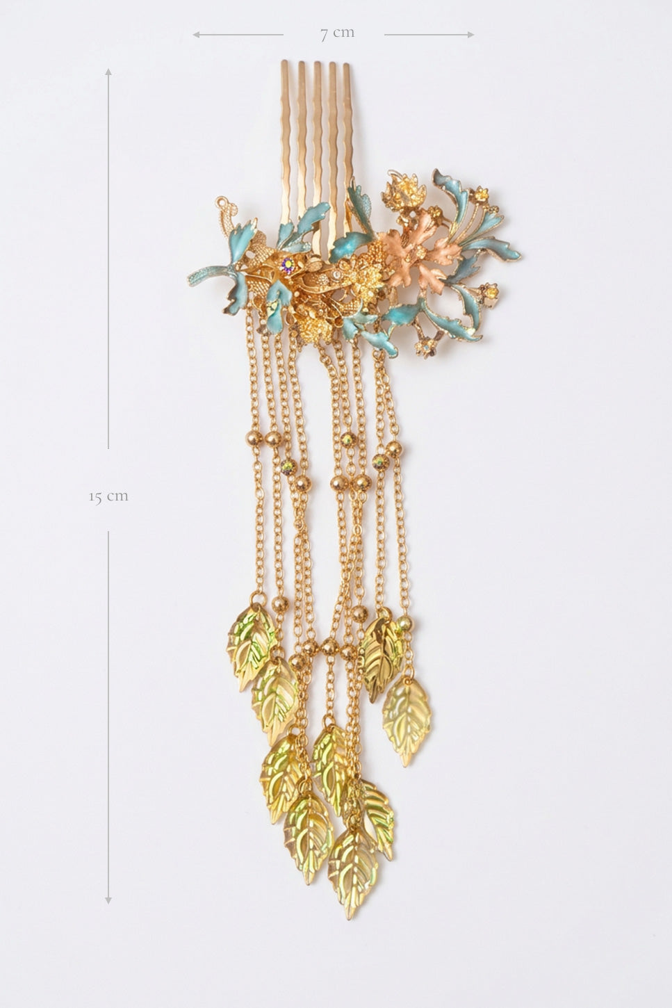 Broche Cheveux - Vagues d’azur à l’élégance Tang - HanWen Shop