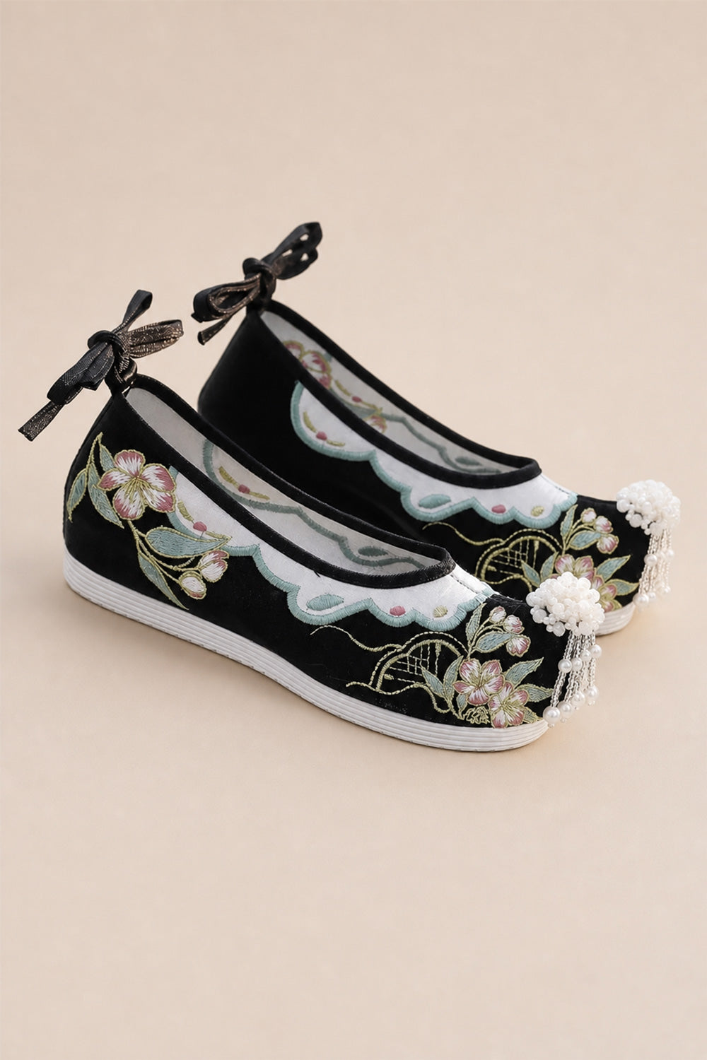 Chaussures brodées pour femme – Talon intérieur - HanWen Shop