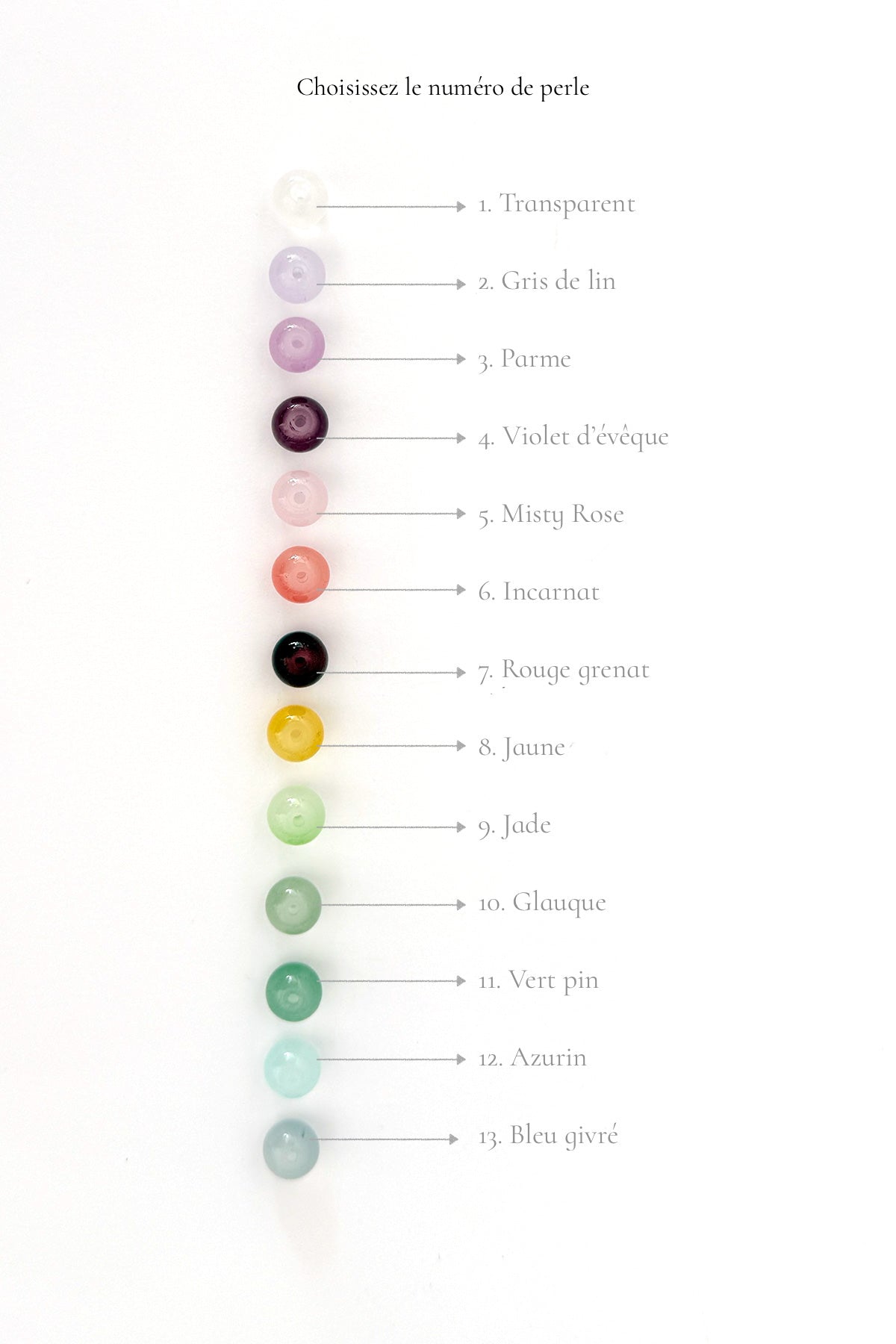 Cordelette personnalisé - Votre couleur de la chance - perles