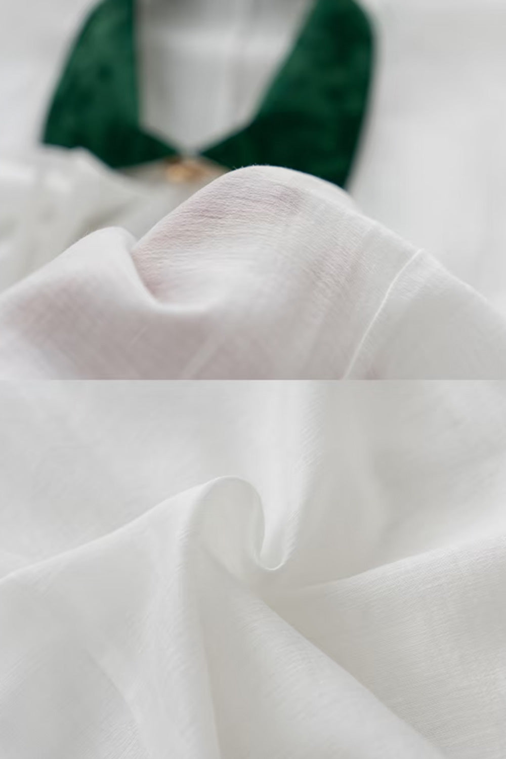 Ensemble Hanfu Style Ming - Blanc Perle & Vert Émeraude - HanWen Shop