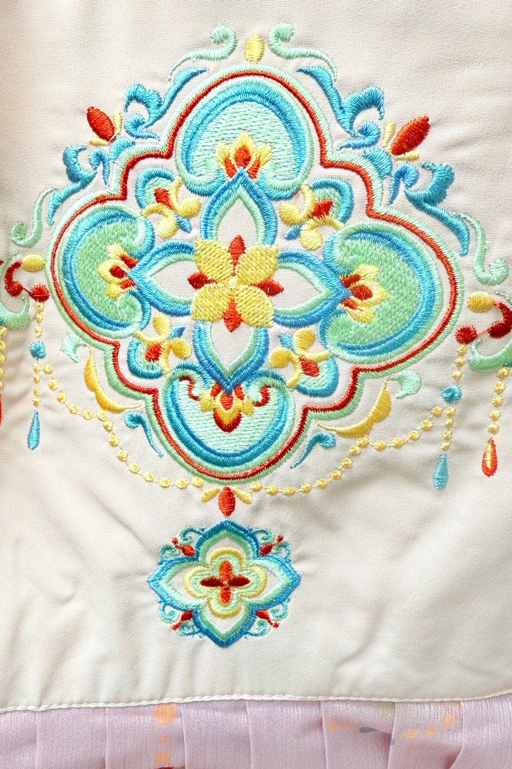 Ensemble Hanfu de la dynastie Tang 唐 - Robe "HeZi Qun" fleurs - HnWen Shop