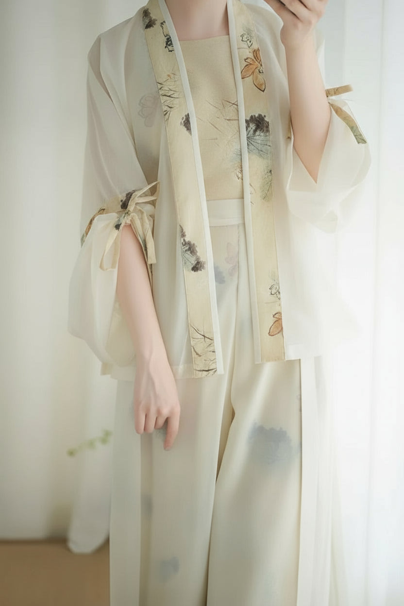 Ensemble Hanfu moderne inspiré du style Song - HanWen Shop