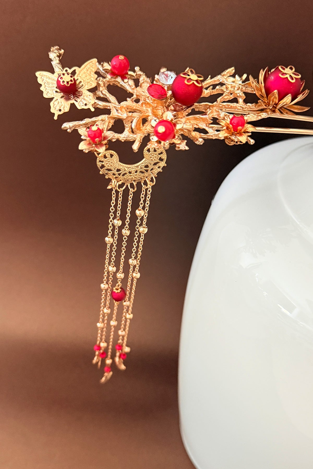 Ensemble couronne rouge - HanWen Shop