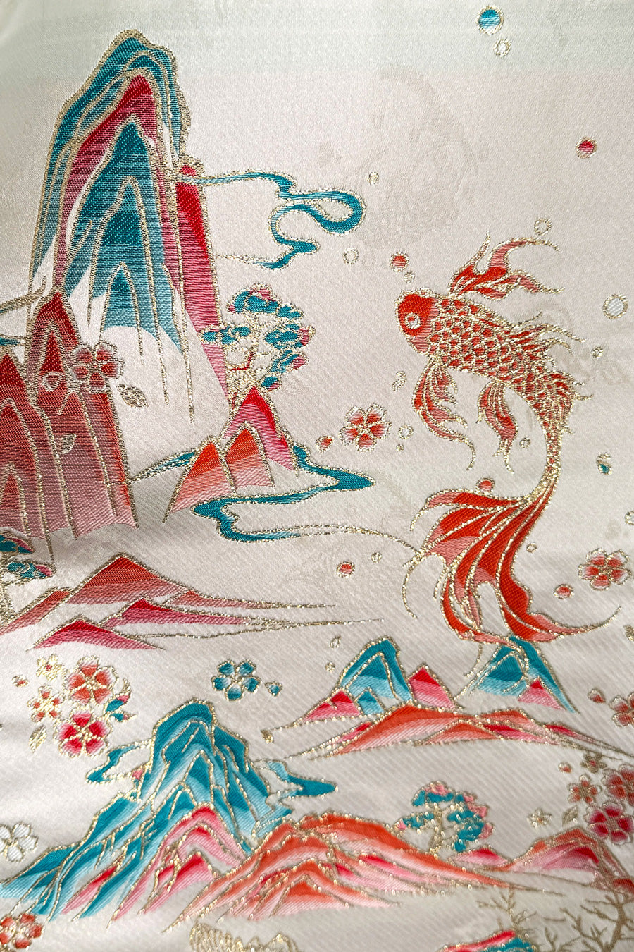 Hanfu de la dynastie Ming 明 - Jupe "MaMian Qun" Brodés dorés du carpe - HanWen Shop