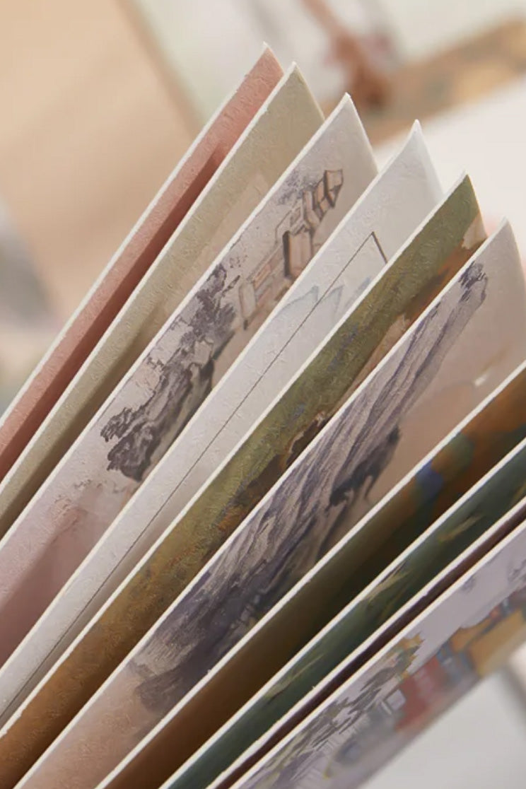 Marque-page unique personnalisé de calligraphie chinoise - Fleurs et Paysages - HanWen Shop