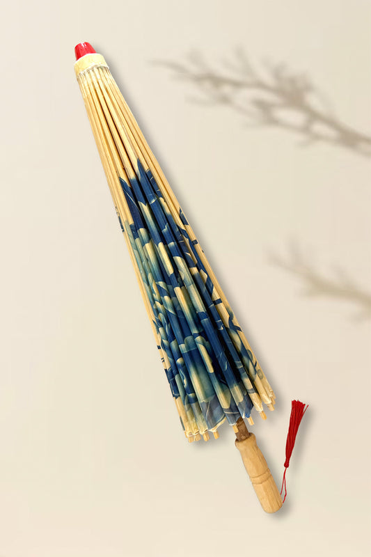 Ombrelle chinoise en papier à l'huile - Porcelaine Bleue et Blanche - HanWen Shop