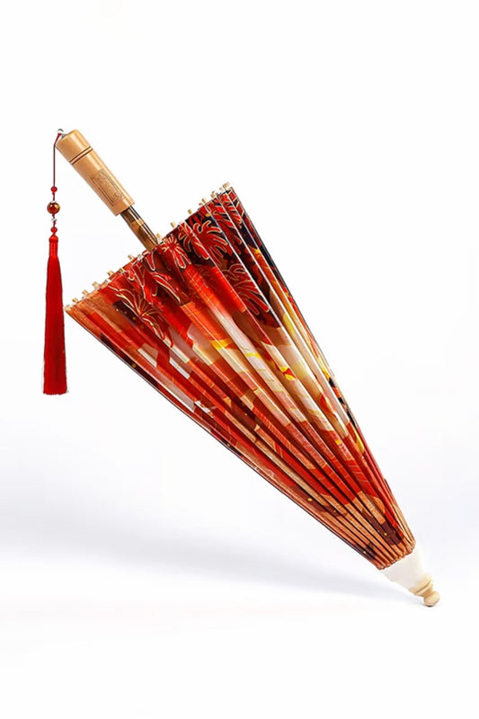 Ombrelle chinoise en papier à l'huile - Renarde à neuf queues - HanWen Shop