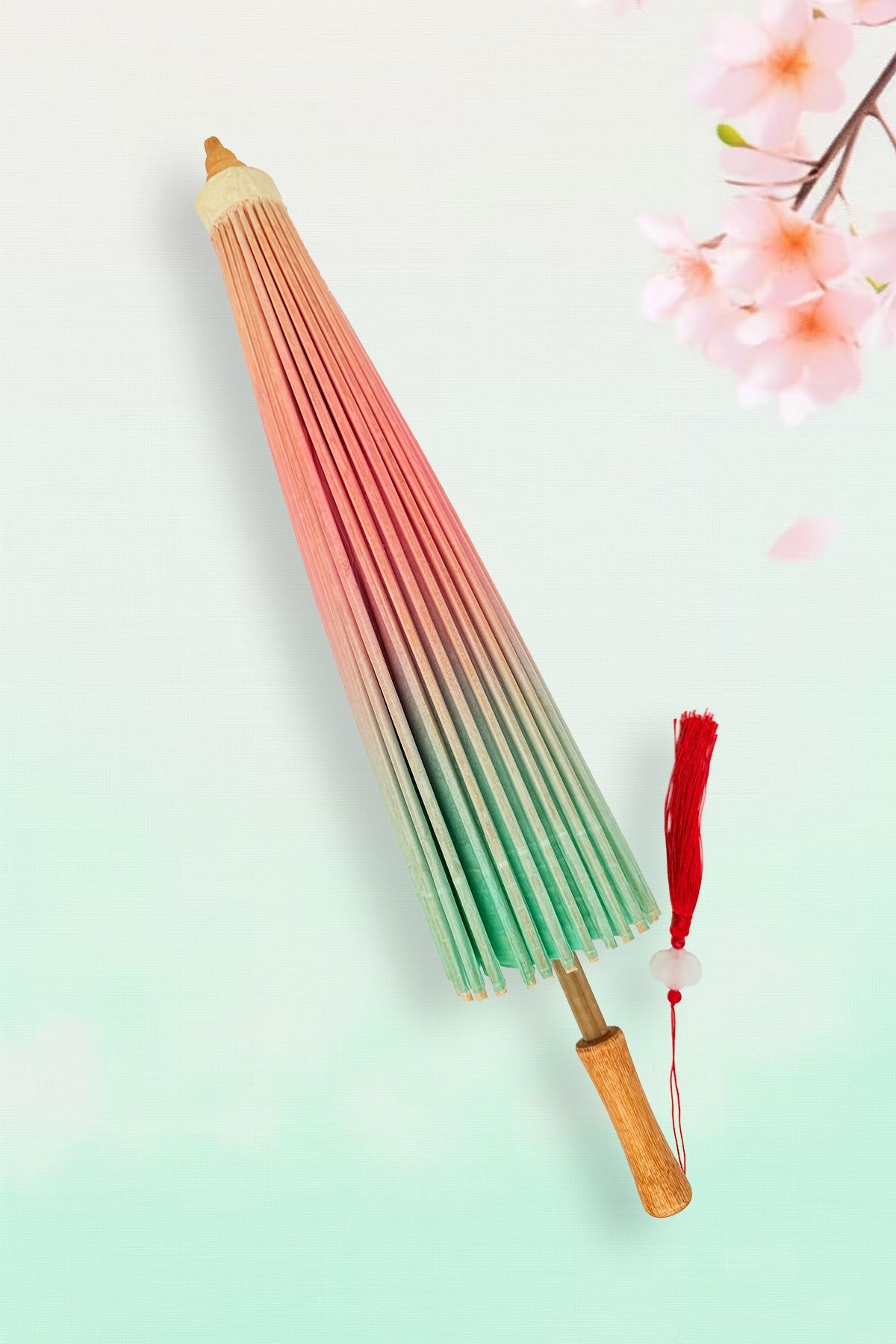 Ombrelle chinoise en papier à l'huile épais - Dégradé