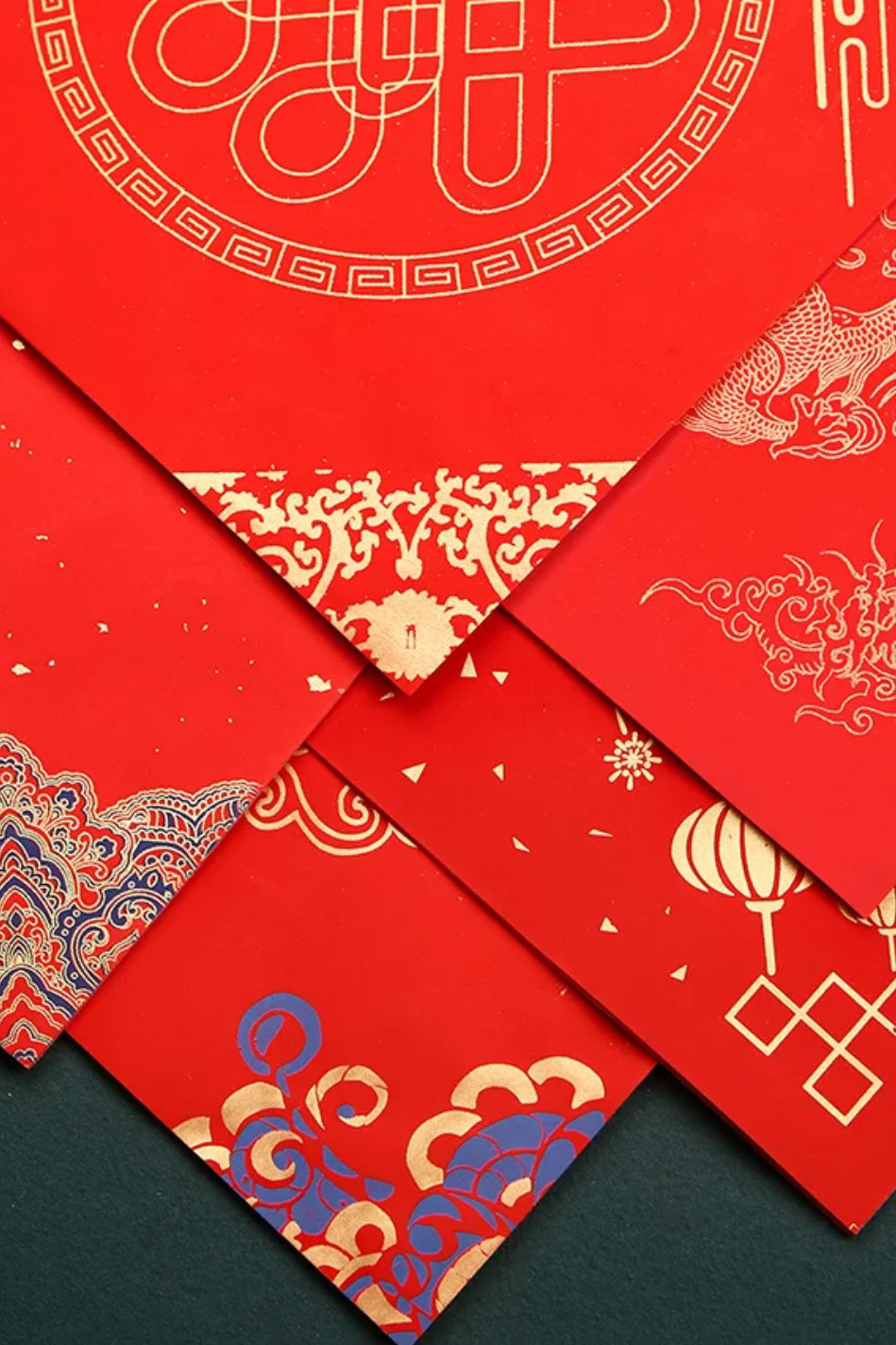 Papier Xuan de chinois traditionnel en format carré - Ciré rouge vif - HanWen Shop