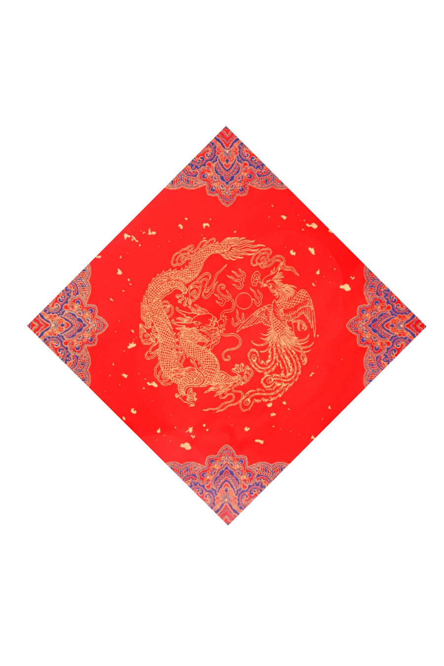 Papier Xuan de chinois traditionnel en format carré - Ciré rouge vif - HanWen Shop