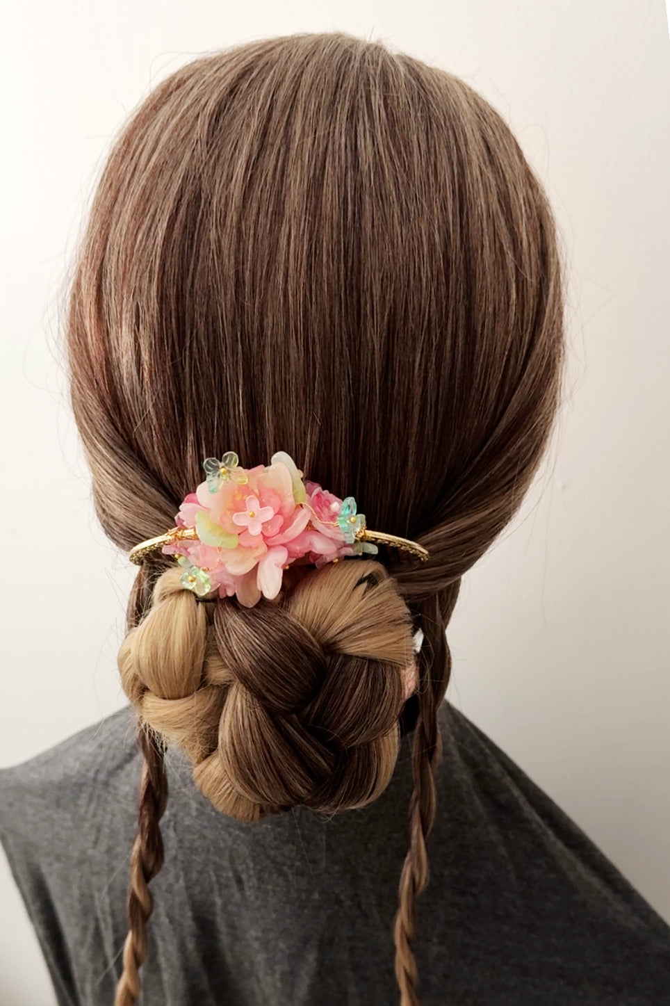 Peigne décoratif fait main - Fleurs abondantes - HanWen Shop
