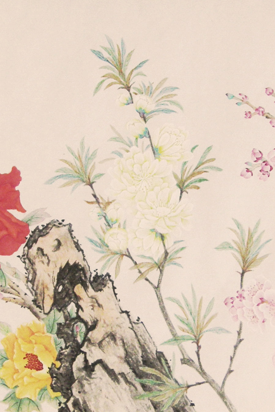Peinture chinoise en style Gongbi - Les douze fleurs des mois - HanWen Shop
