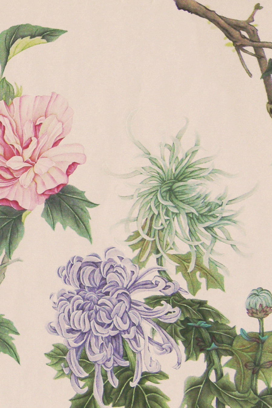 Peinture chinoise en style Gongbi - Les douze fleurs des mois - HanWen Shop
