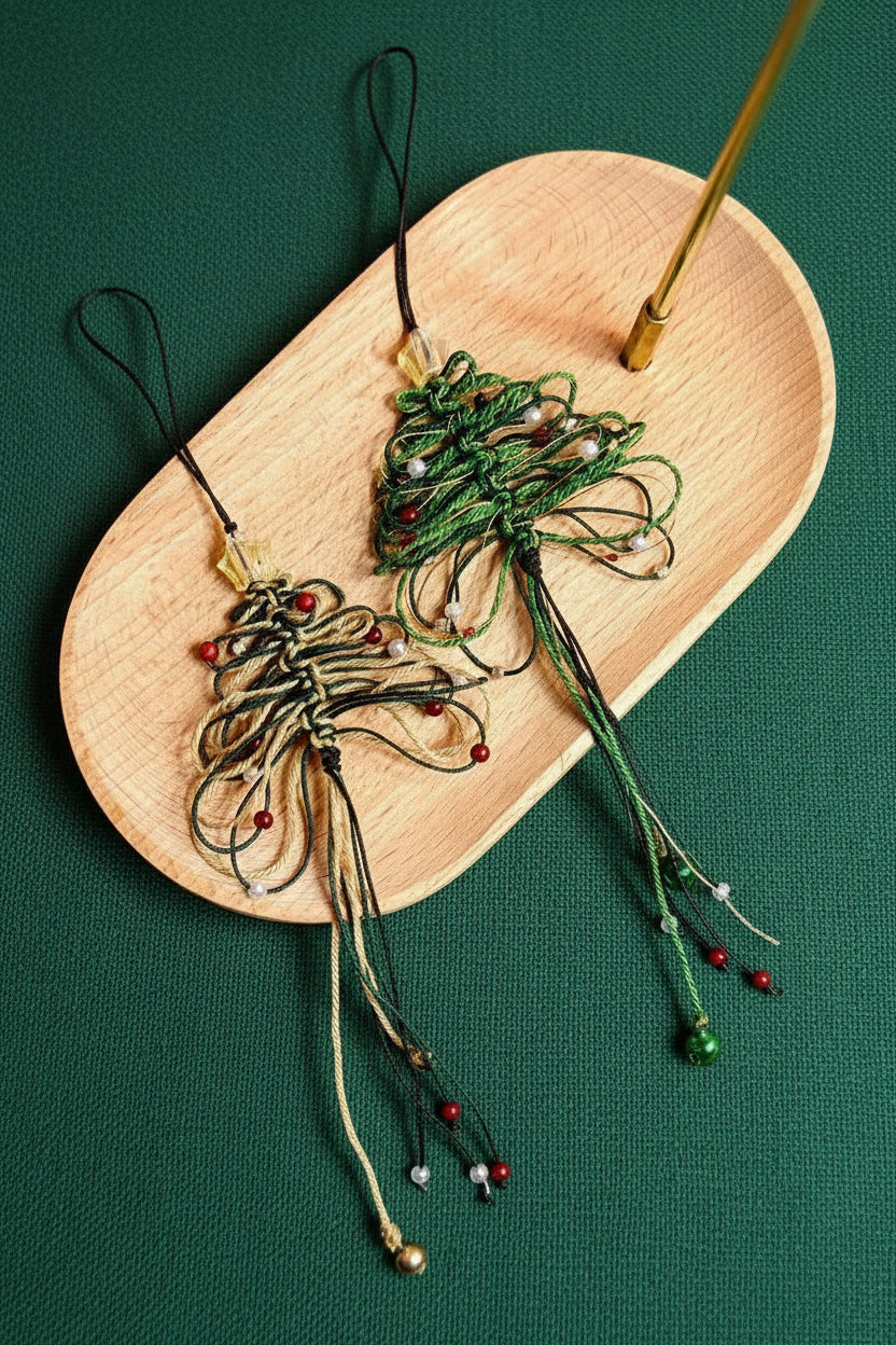 Pendentif de sac fait main – Sapin de Noël - HanWen Shop
