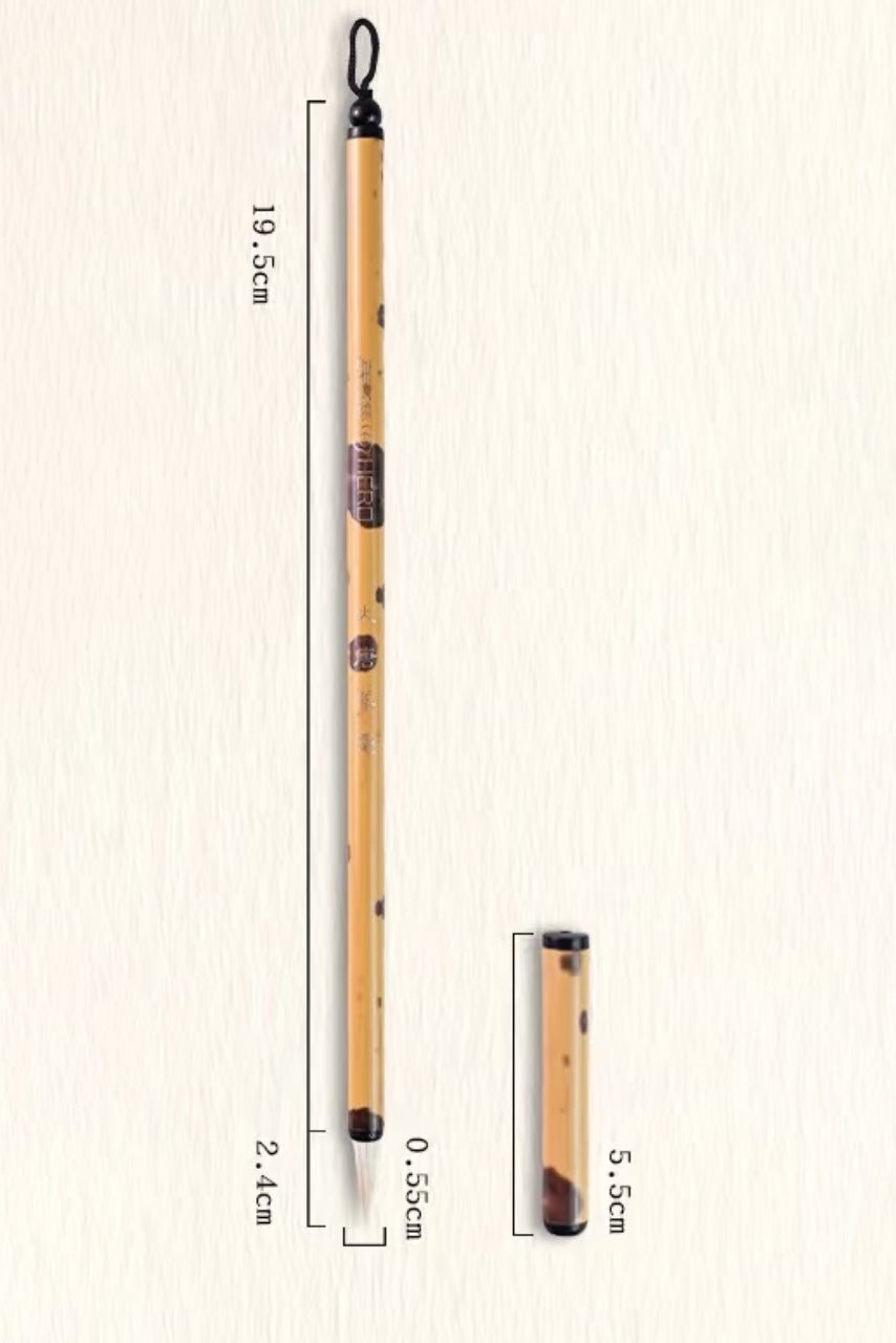 Pinceau de calligraphie et peinture chinoise court manche - avec capuchon - HanWen Shop