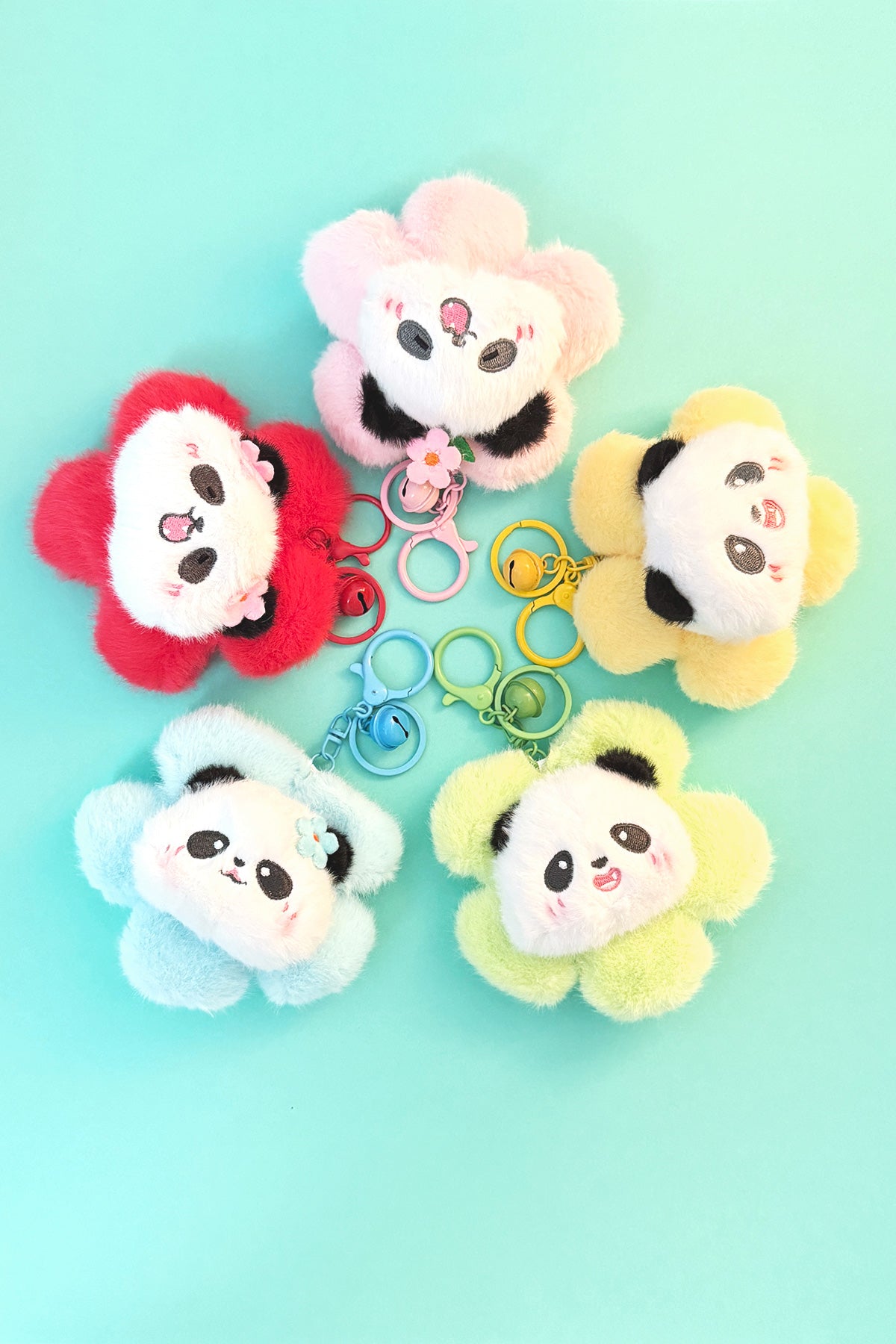 Porte-clés - Panda en fleur - HanWen Shop