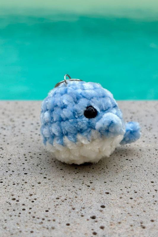 Porte-clés en crochet fait à la main - Mini baleine - HanWen Shop