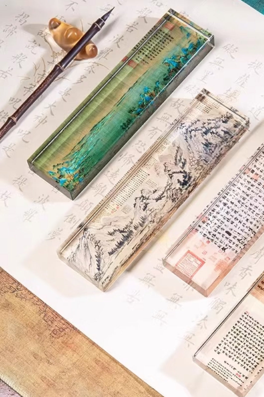 Presse-papier en verre transparent - Style ancien
