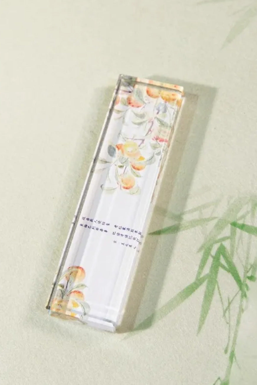 Presse-papier en verre transparent - Style ancien