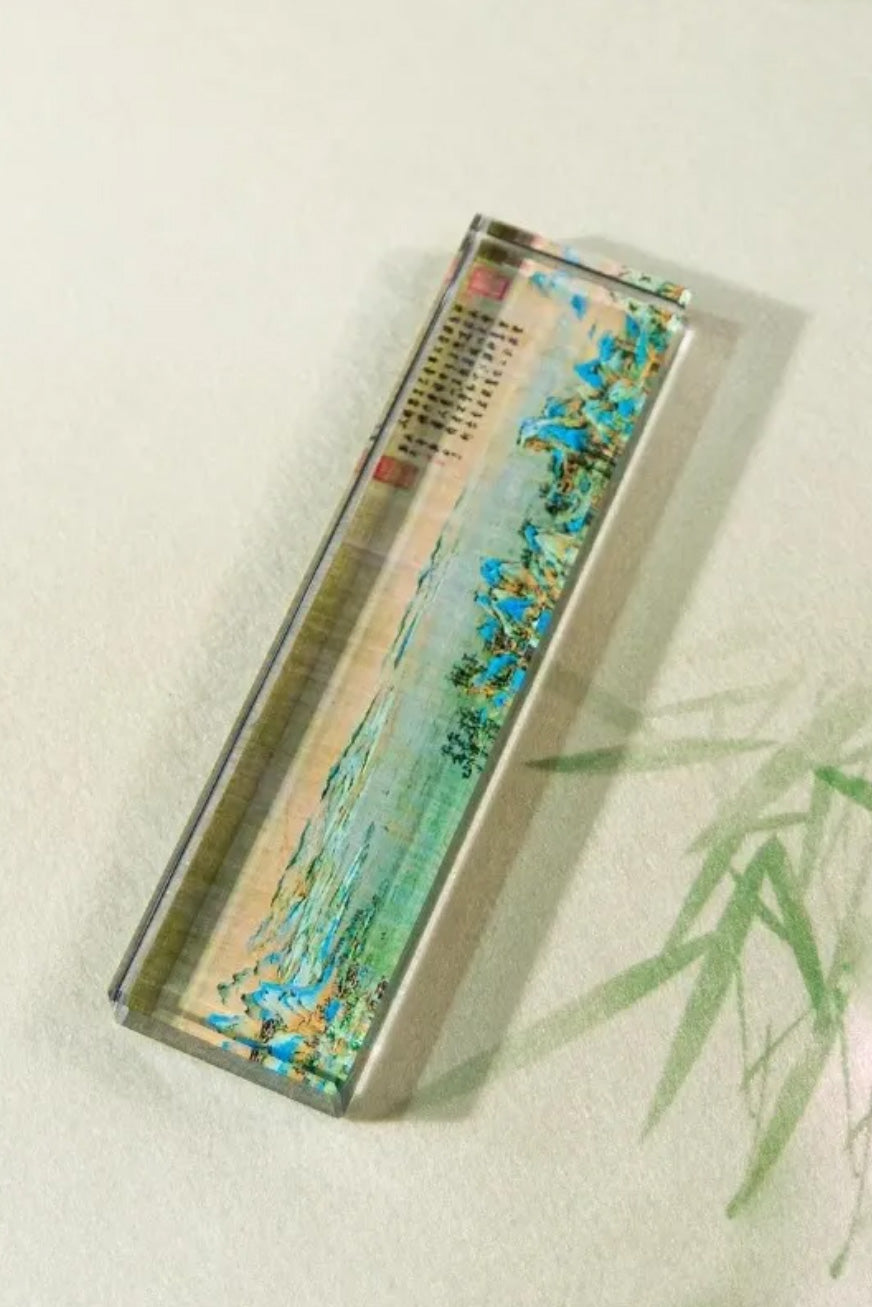 Presse-papier en verre transparent - Style ancien