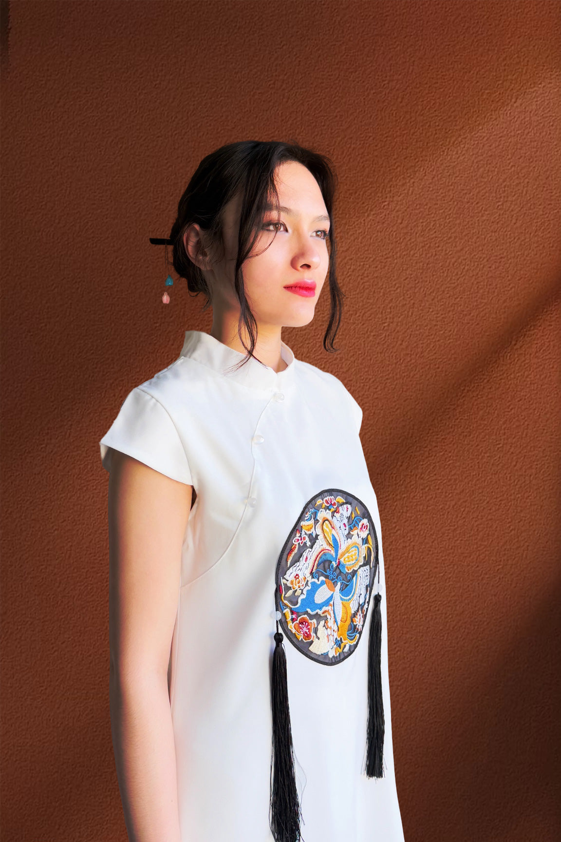 Qipao du hanfu moderne 汉元素 - Broderie Impériale - HanWen Shop