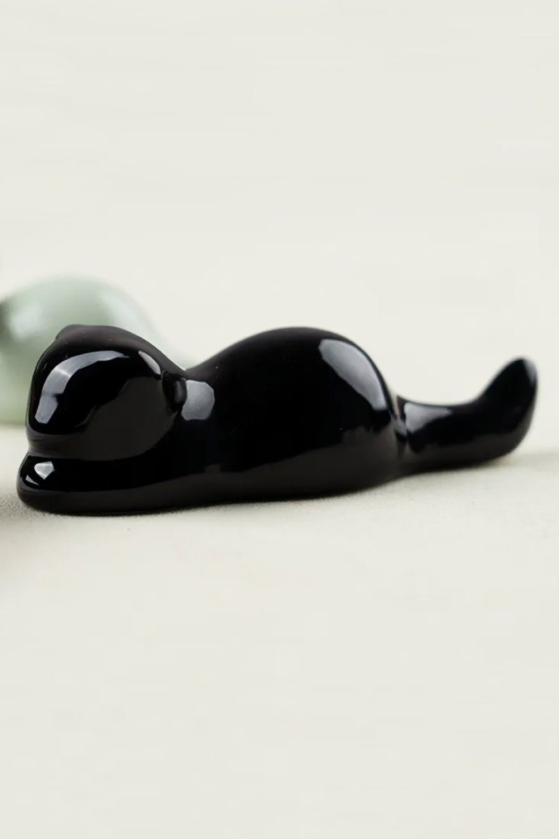 Repose-pinceau chinois traditionnel en forme de chat - Bi Ge - HanWen Shop