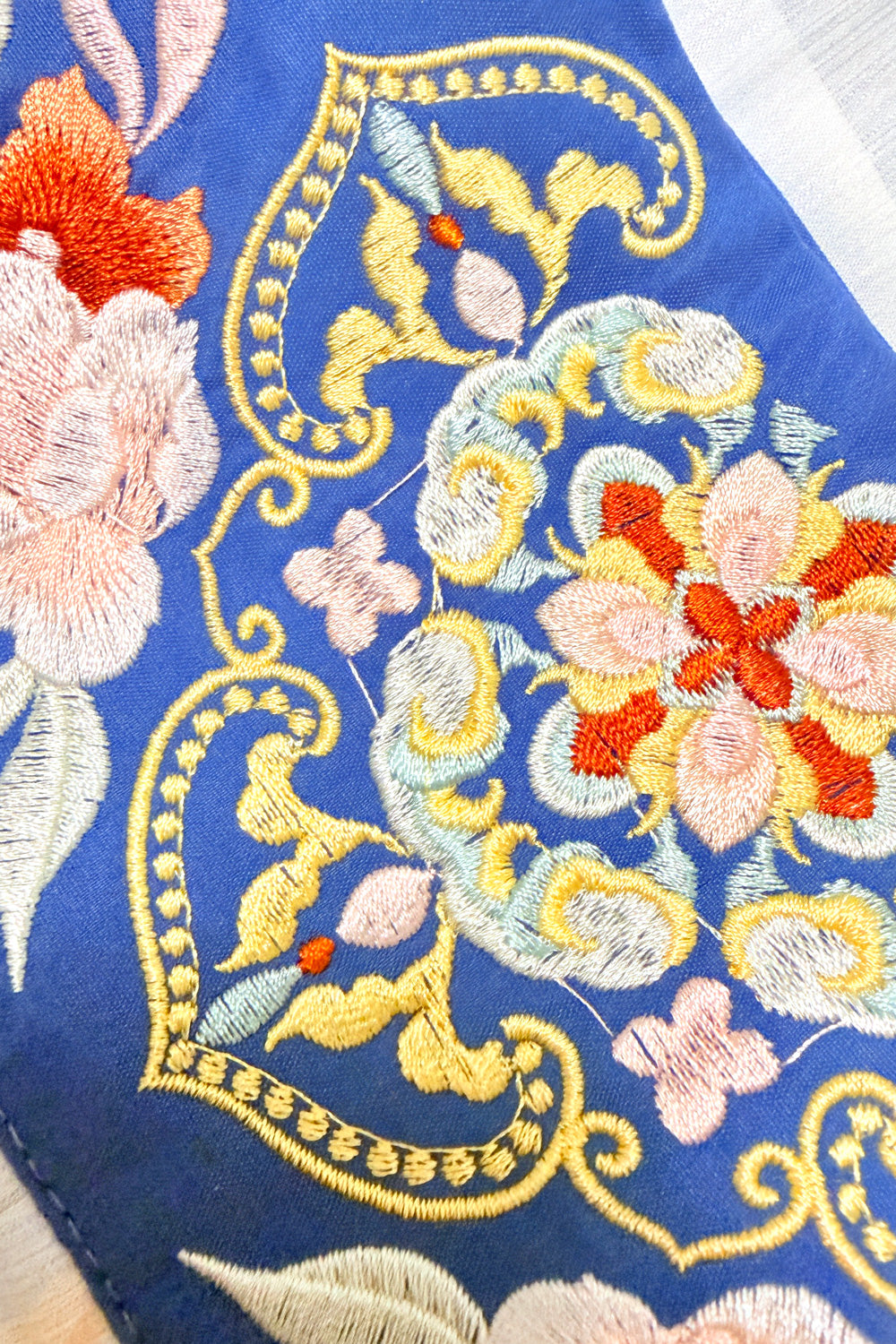 Ensemble Hanfu de la dynastie Tang 唐 - Robe "Qixiong Ruqun" lotus bleu - HanWen Shop
