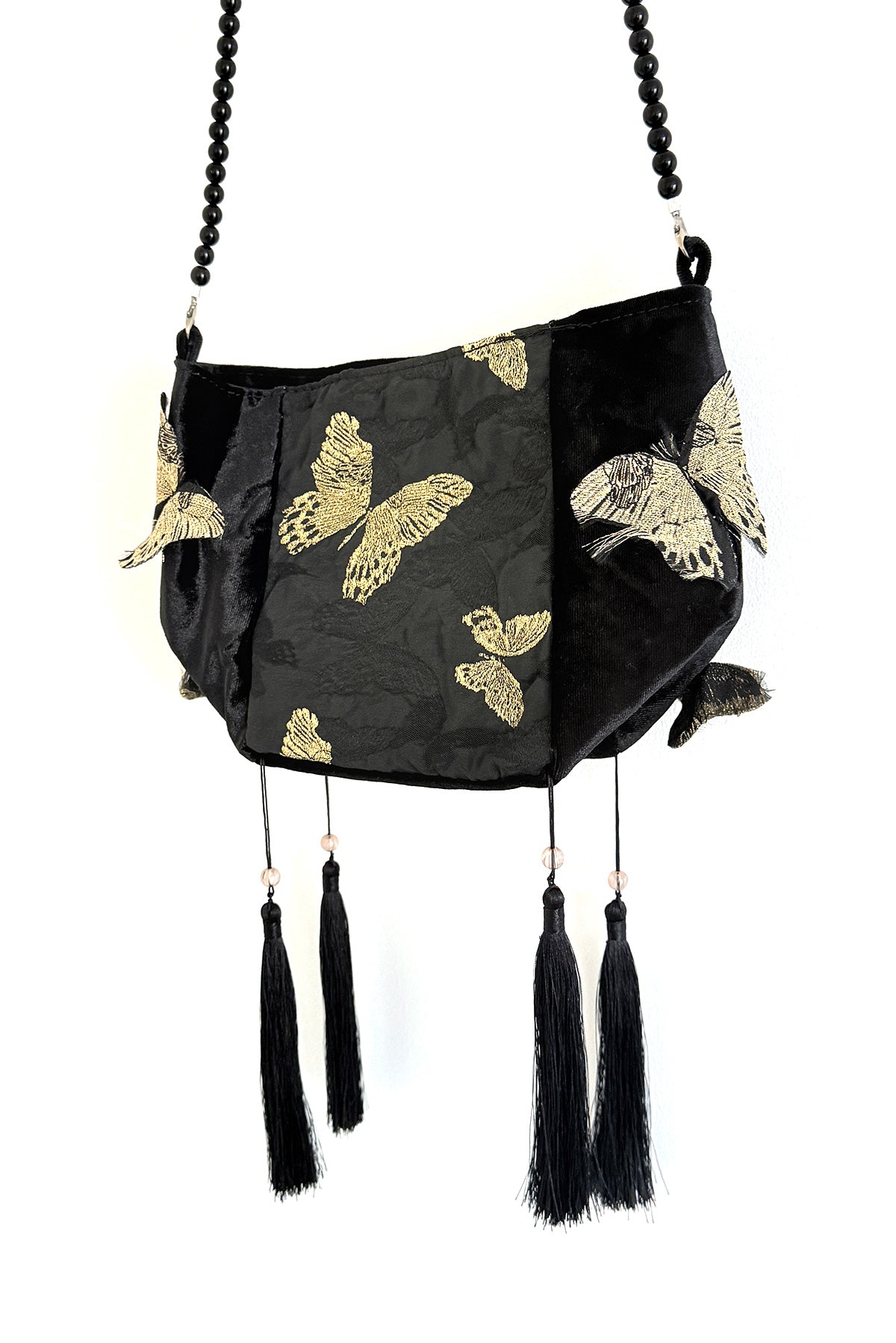 Sac Bandoulière Papillon Doré à Franges - HanWen Shop