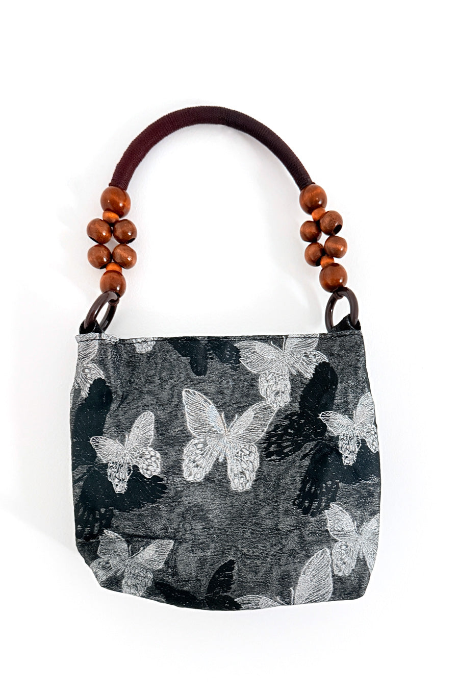 Sac à épaule rétro moderne – soie jacquard papillon - HanWen Shop