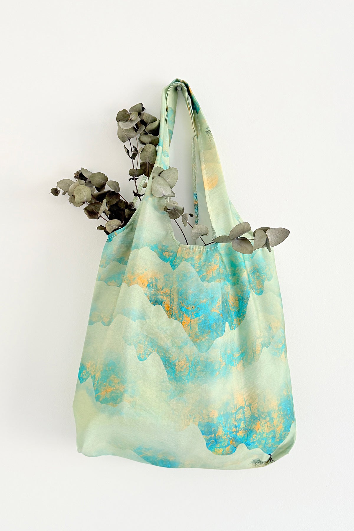 Sac en tissu – Style chinois antique - Eaux bleues et montagnes vertes