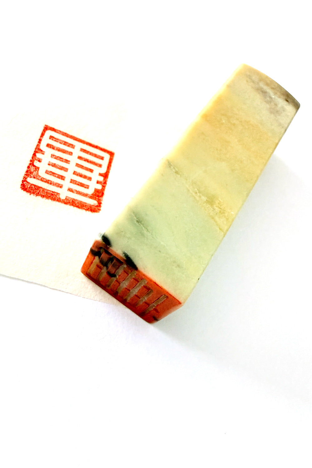 Sceau chinois personnalisé unique - Pierre de Qingtian à motif peau de tigre - HanWen Shop