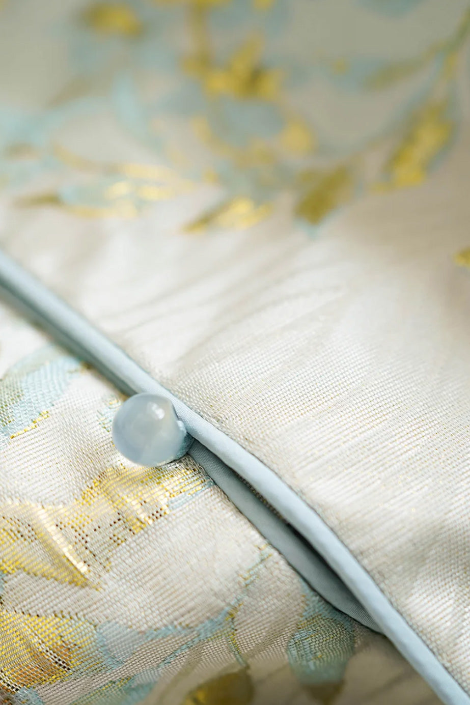 Tangzhuang du Hanfu moderne - Veste Broderie Artisanale & Perles - HanWen Shop