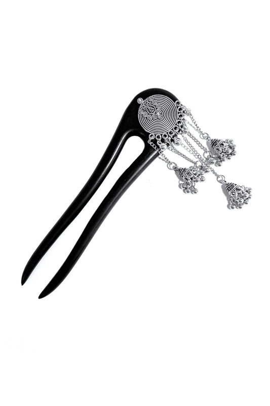 Épingle à cheveux en bois de santal noir - L'ethnie Miao - HanWen Shop