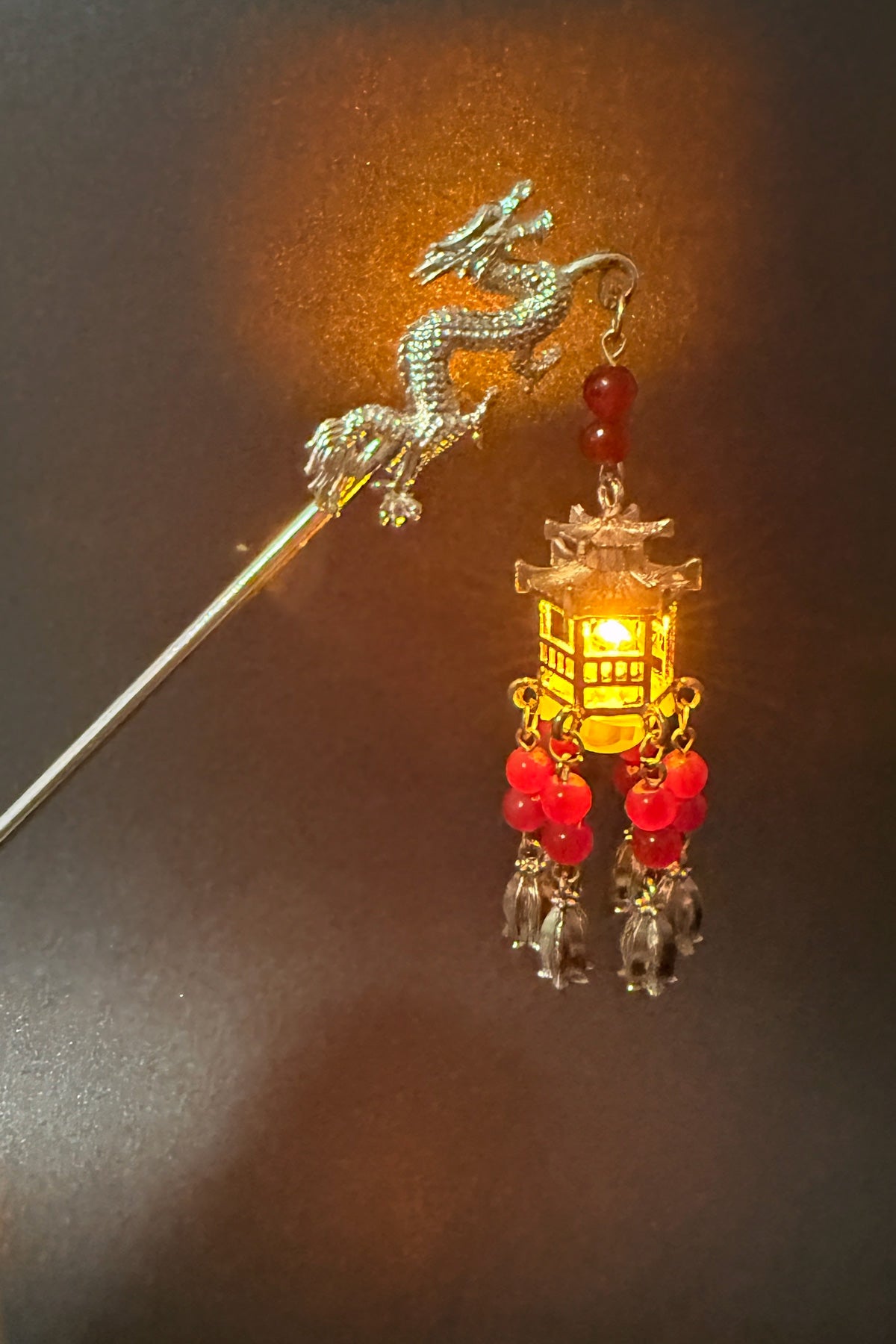 Épingle à cheveux avec lumière LED- Lanterne du palais - HanWen Shop