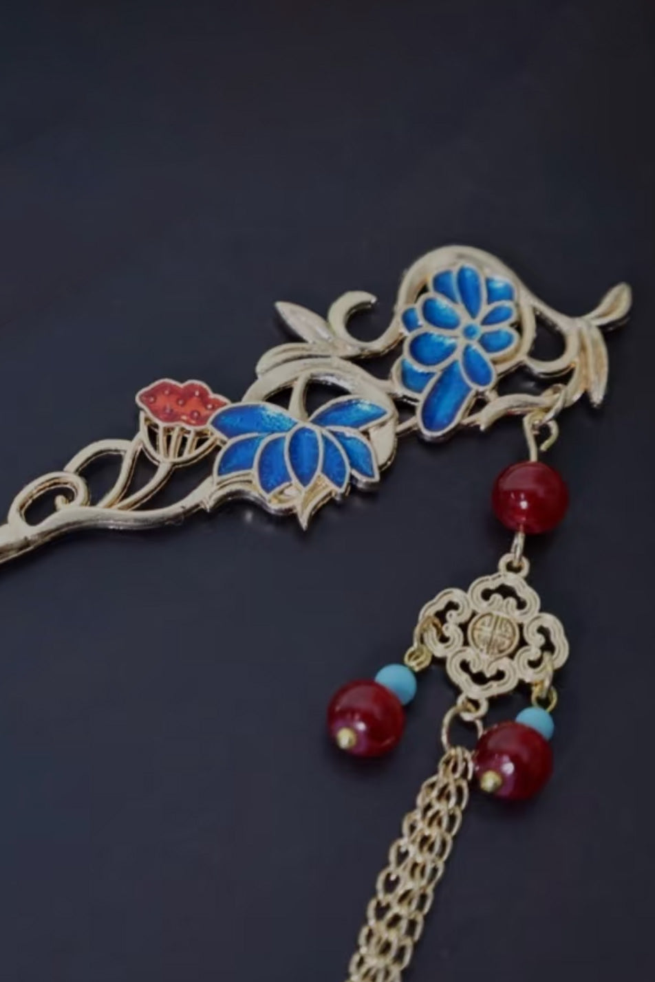 Épingle à cheveux dorée - Lotus - HanWen Shop