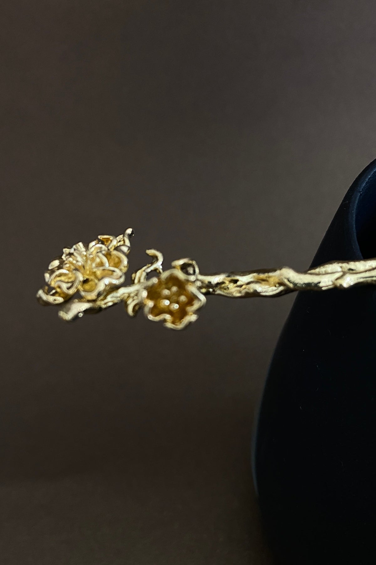 Épingle à cheveux dorée - Les fleurs de douze mois de l'année - HanWen Shop