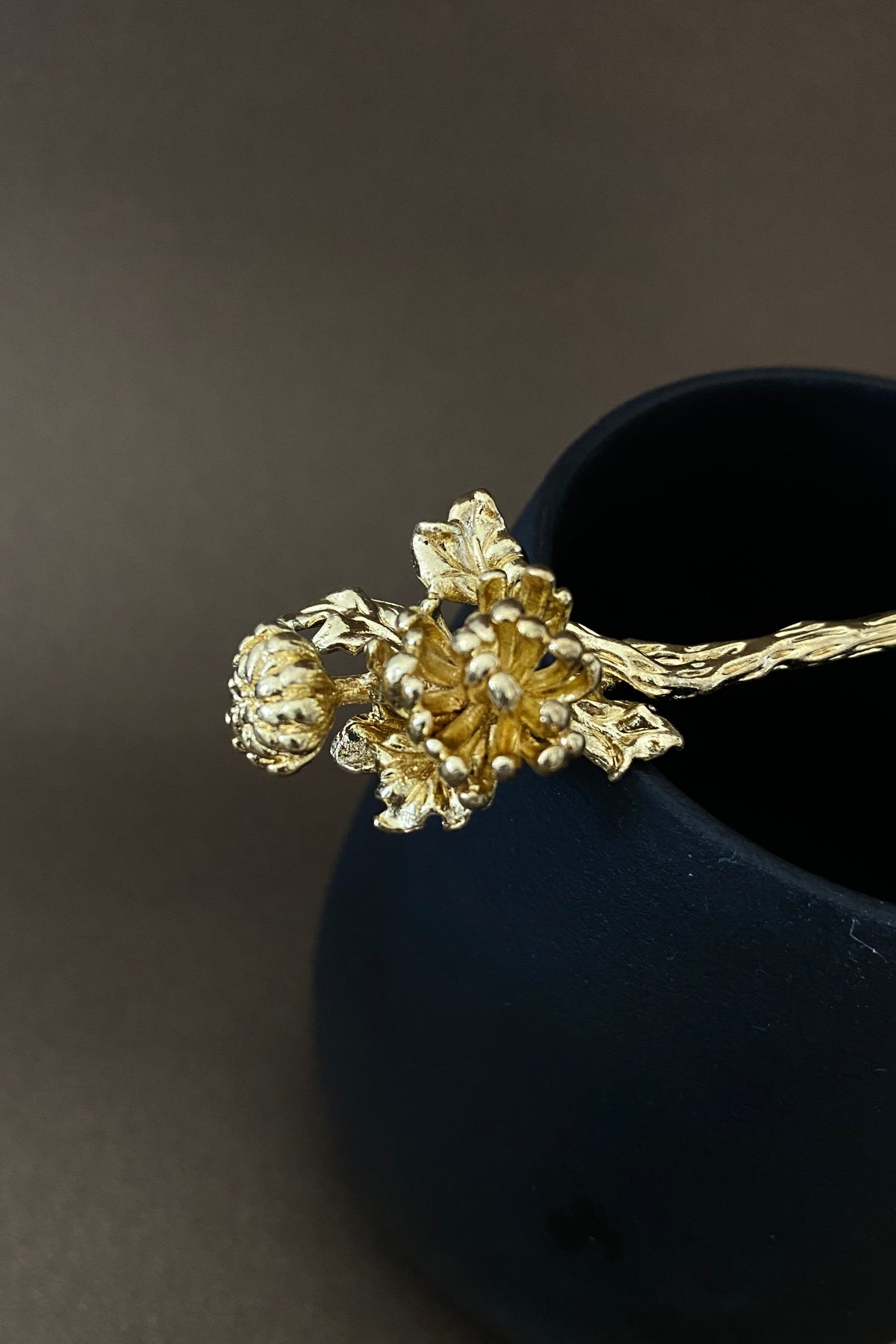 Épingle à cheveux dorée - Les fleurs de douze mois de l'année - HanWen Shop