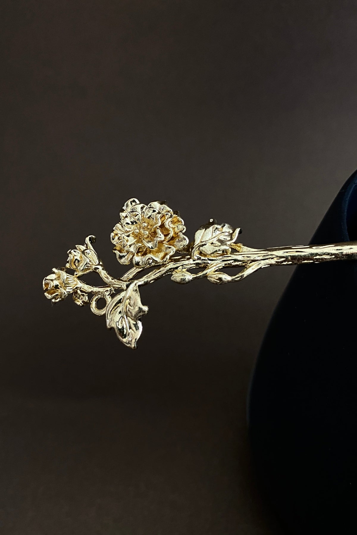 Épingle à cheveux dorée - Les fleurs de douze mois de l'année - HanWen Shop