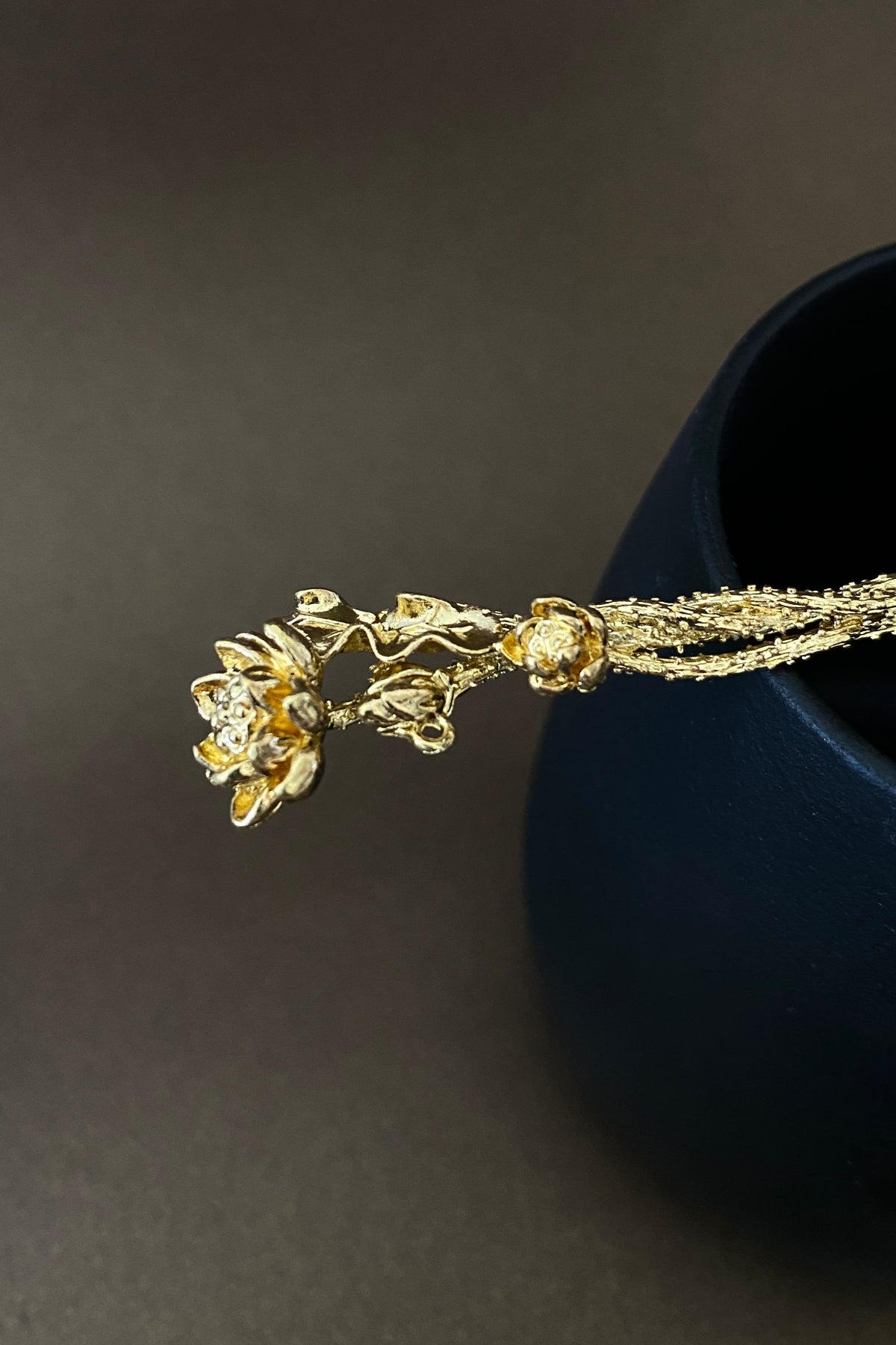 Épingle à cheveux dorée - Les fleurs de douze mois de l'année - HanWen Shop